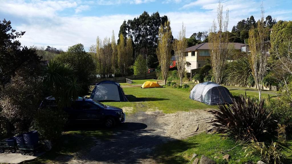 Non-Powered/Tent Site with Shared Bathroom - No Bed Provided, Portobello Village Tourist Park in Dunedin