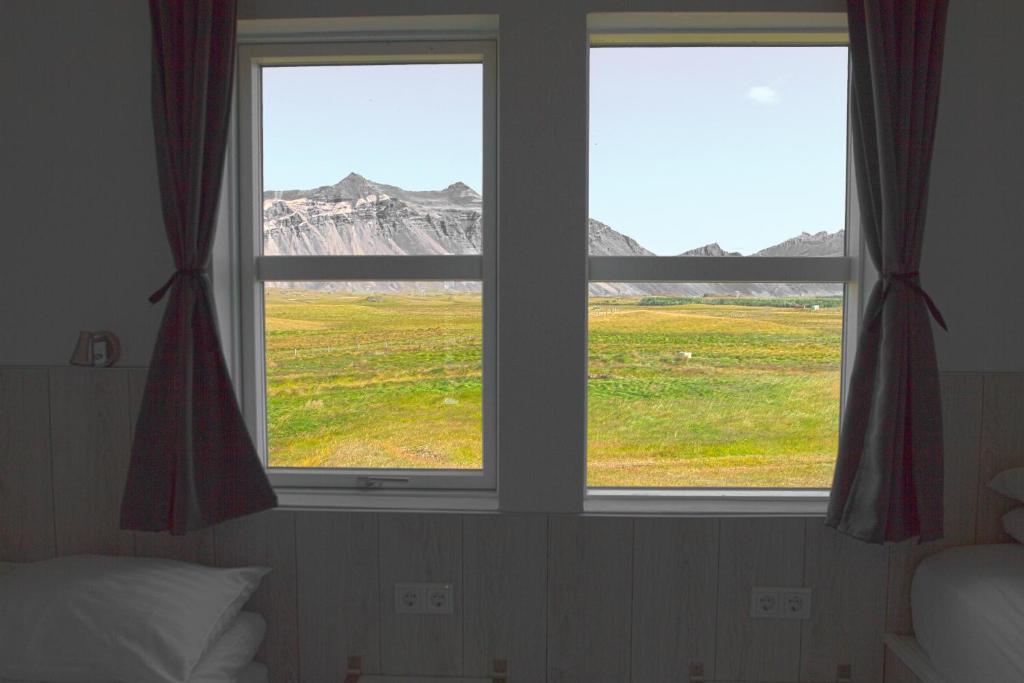View, Aurora Cabins in Hornafjordur