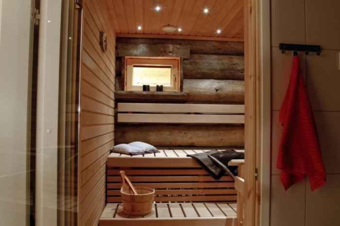 Sauna, Lost Inn Cabins in Akaslompolo