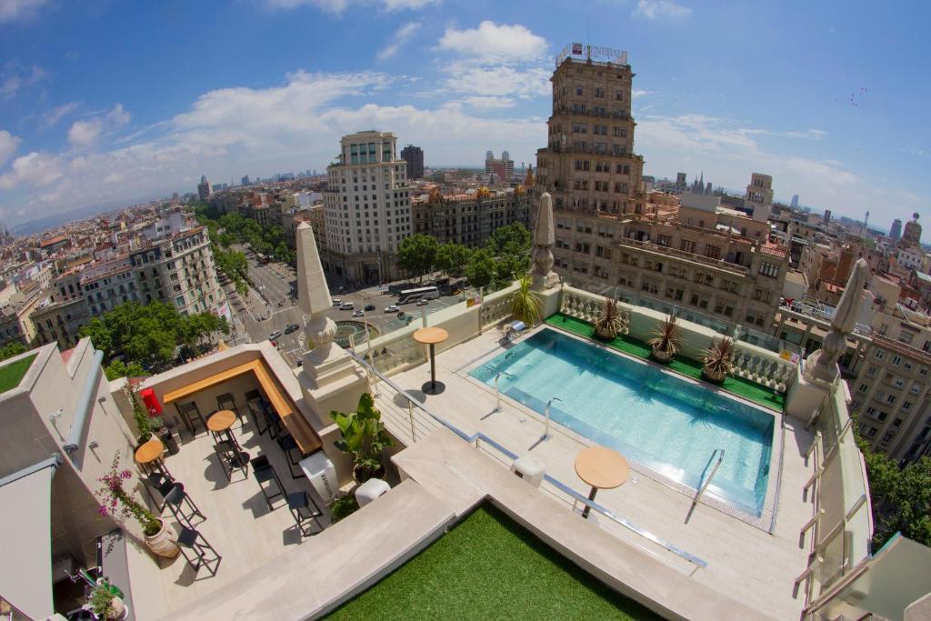 Balcony/terrace, El Avenida Palace Hotel in Barcelona