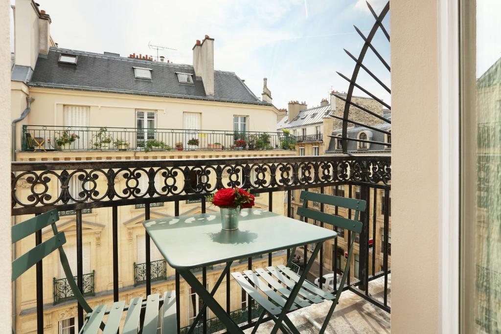 Hotel du College de France hotel room balcony with view