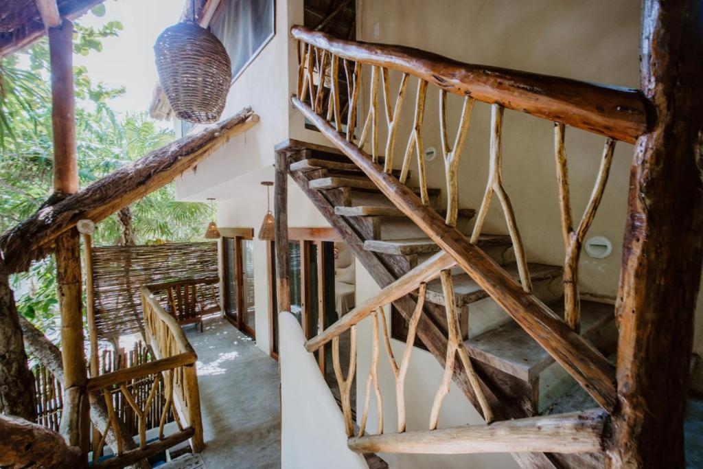 Beachfront villa on Tulum beach hotel zone photo