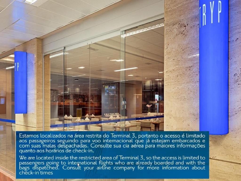 TRYP BY WYNDHAM Sao Paulo Airport - Hotel de Transito Terminal 3 INTERNACIONAL - Lado Ar - Area rest
