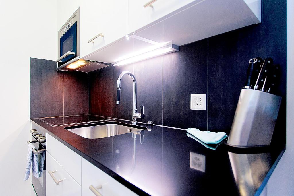 Kitchen, Suite Apartments by Livingdowntown in Zürich