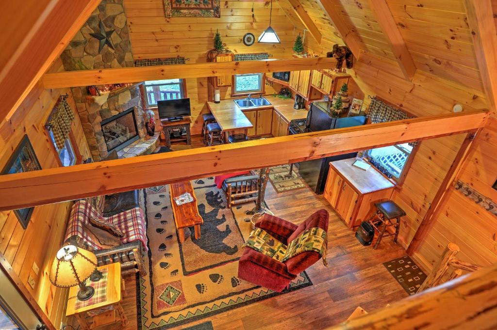 Rustic Dundee Log Cabin with Hot Tub and Forest Views! photo