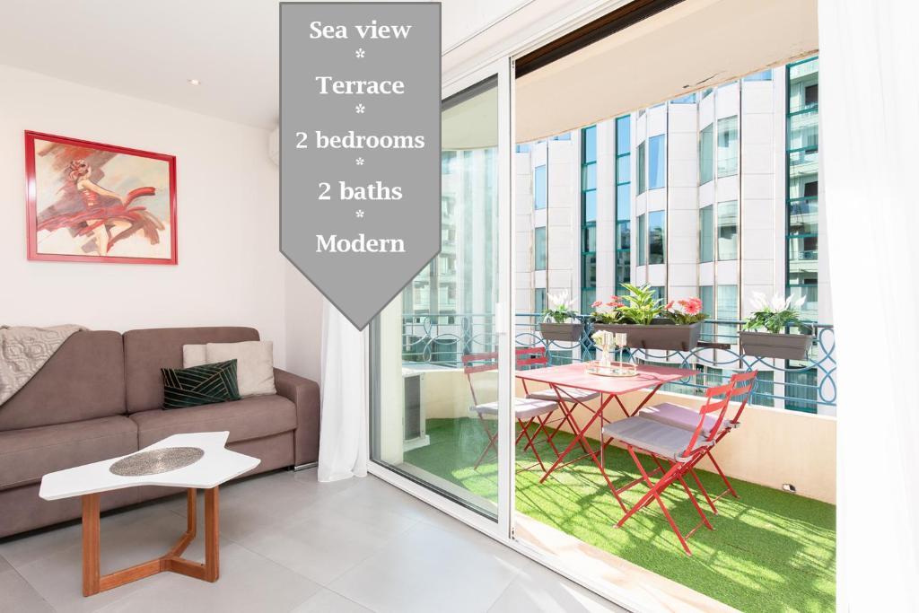 MARRIOTT : 2 BEDS/2 BATHS SEA VIEW, Cannes