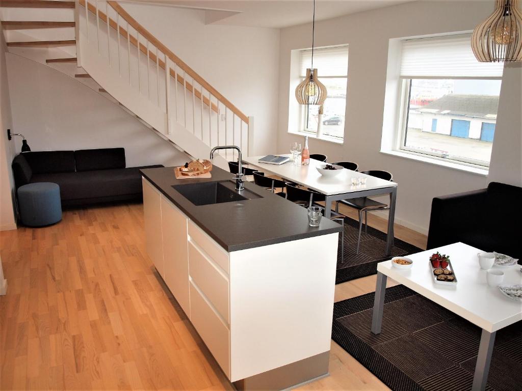 Kitchen, Plesners Havnelejligheder in Skagen
