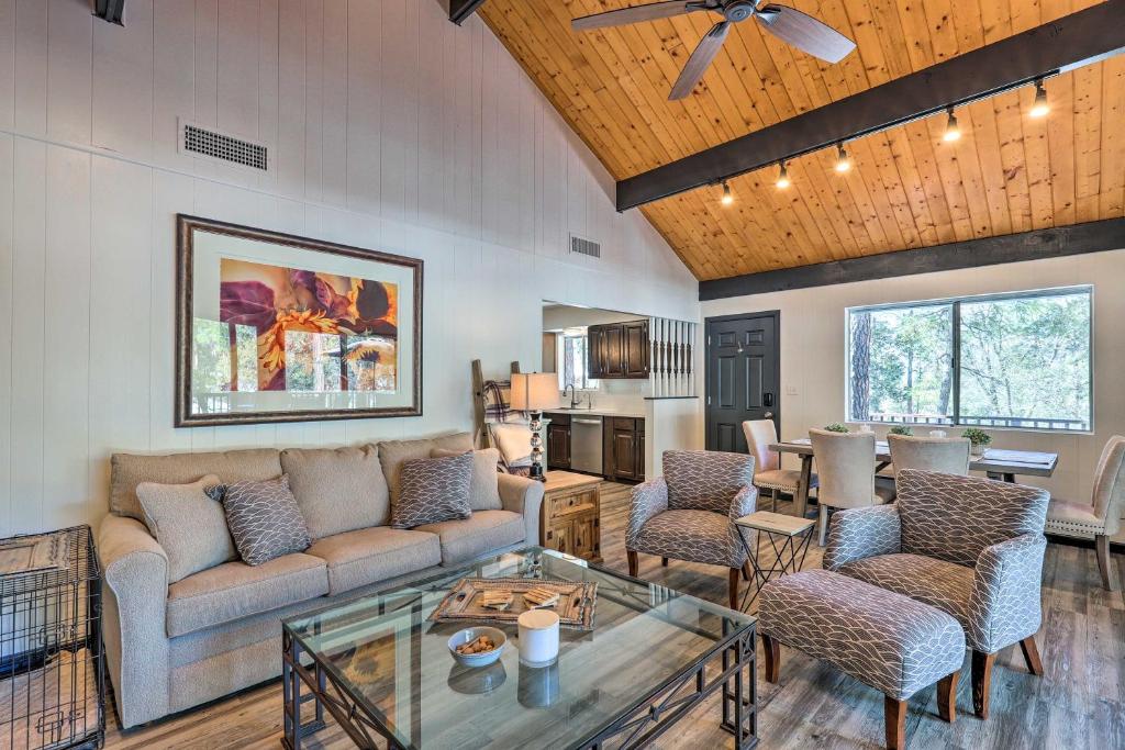 Deck with Wooded Views Rustic-Chic Prescott Cabin!, Prescott