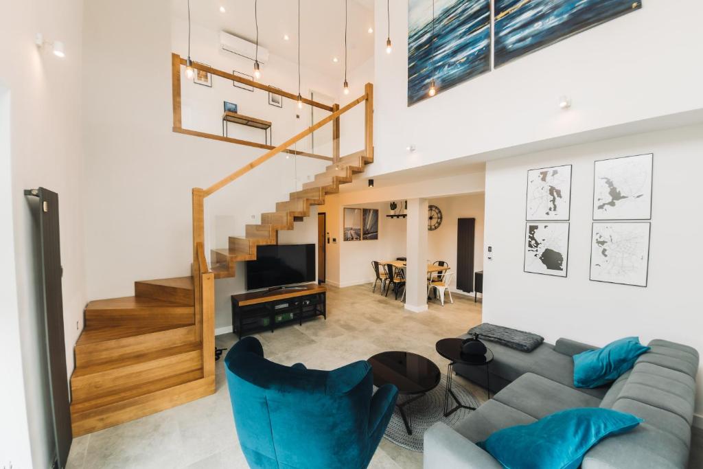 Giżycko Soft Loft - Apartament dwupoziomowy z klimatyzacją, Giżycko