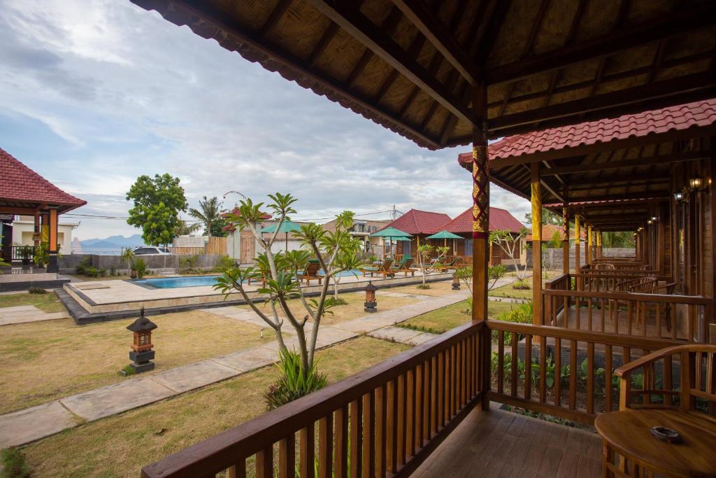 Balcony/terrace, Rijet Villa Beach & Restaurant in Bali