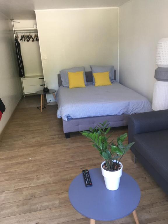 T2 de la Bastide Rouge vue exceptionnelle (180°) sur Aix domaine privé T2 indépendant de 37 m2 avec terrasse exposée plein sud Piscine 10 X 5 - 4
