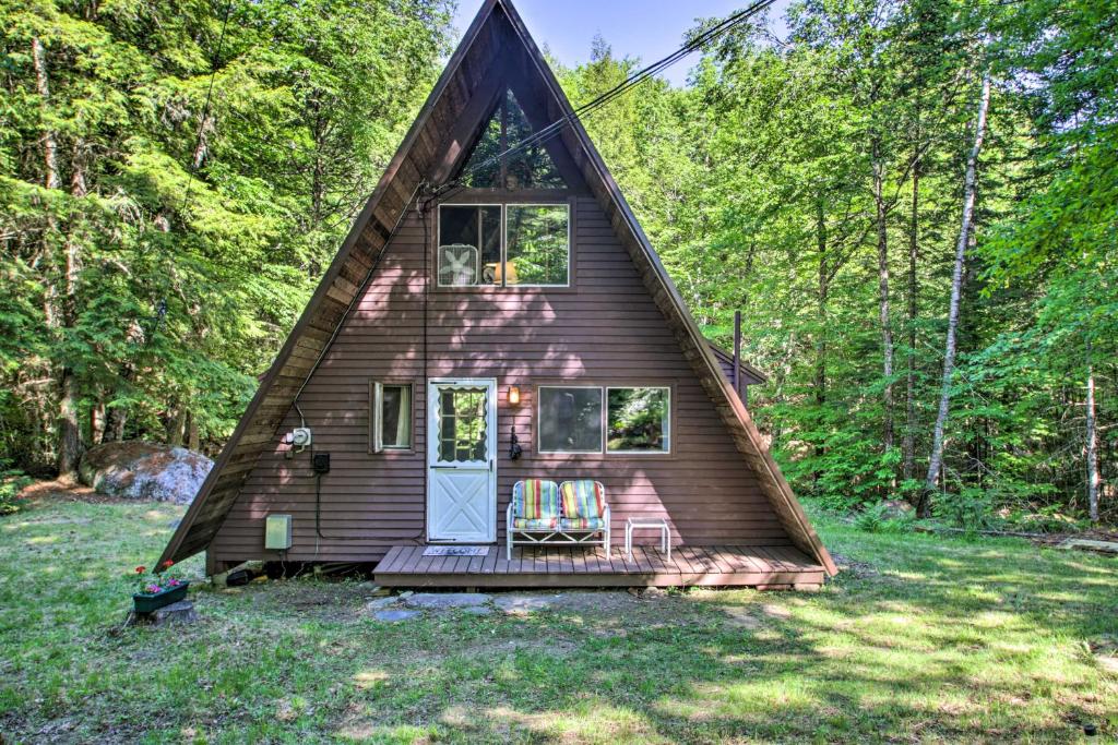 Quiet A-Frame Cabin on Creek with Private Deck!