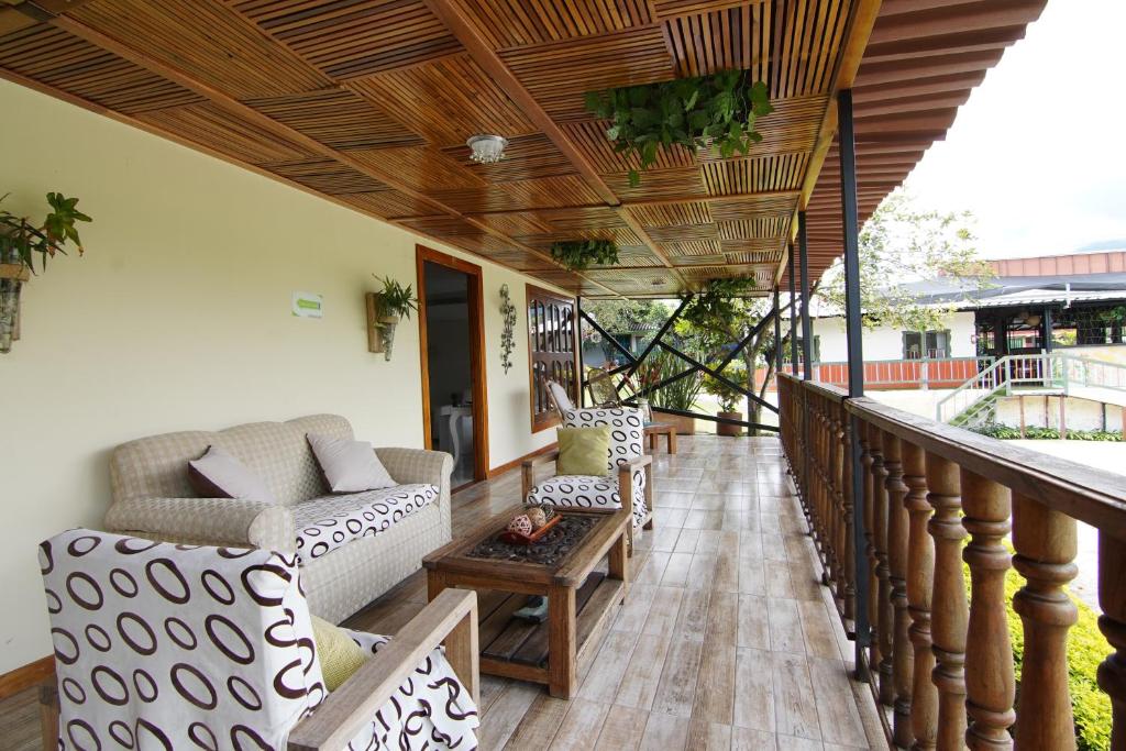 Balcony/terrace, Finca Hotel Yerbabuena in Pereira
