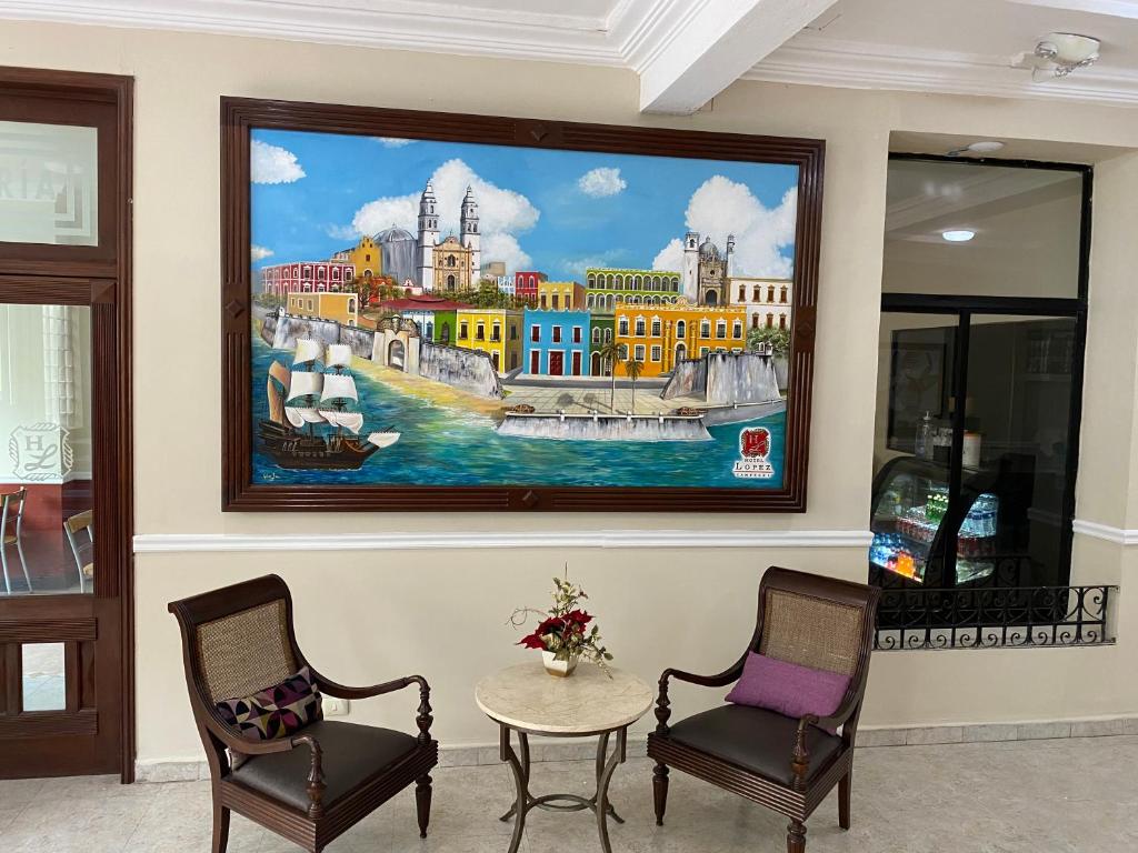 Exterior view, Hotel Lopez Campeche in Campeche