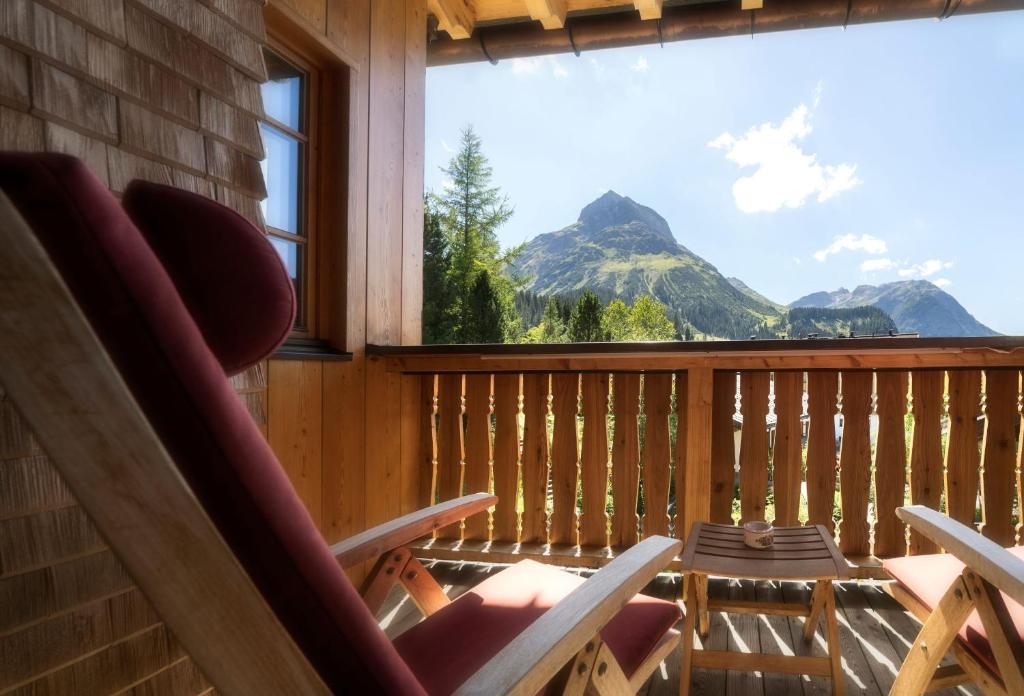 Balcony/terrace, Gasthof Post Hotel in Lech