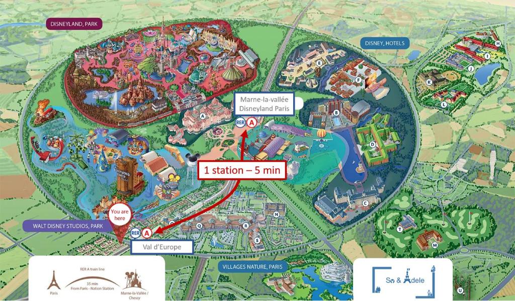 Apartment Virtuose - Disneyland Paris 5min - Train station 250m - 4