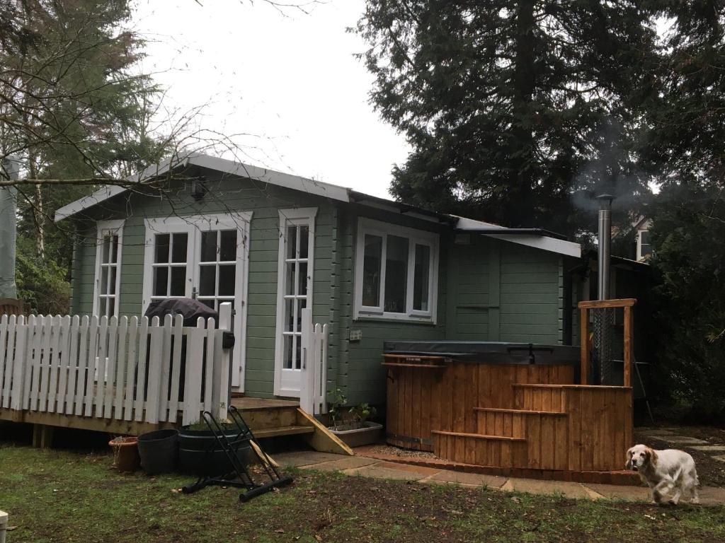Woodland Cabin With private Wood-Fired Hot-Tub, Farnham