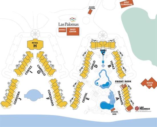 Las Palomas Resort Map Las Palomas 1 Bedrooms Ground Floor Huge Patio/Closest To Lazy River/Steps  To Beach, Apartment Puerto Penasco