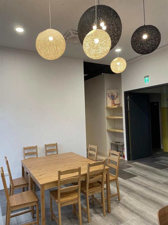 Shared lounge/TV area, One Night Hostel in Yilan