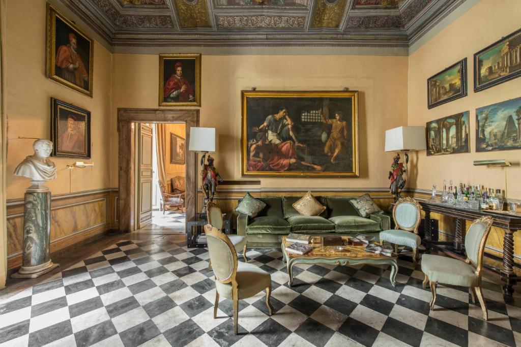 Shared lounge/TV area, Residenza Ruspoli Bonaparte in Rome