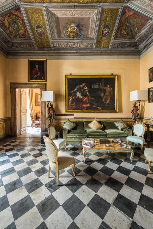 Shared lounge/TV area, Residenza Ruspoli Bonaparte in Rome