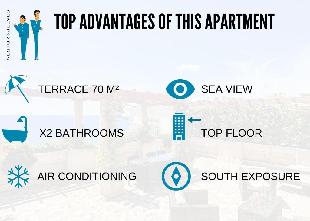 Nestor&Jeeves - SEA VIEW TERRACE PENTHOUSE - Exceptional terrace - Top floor - 4