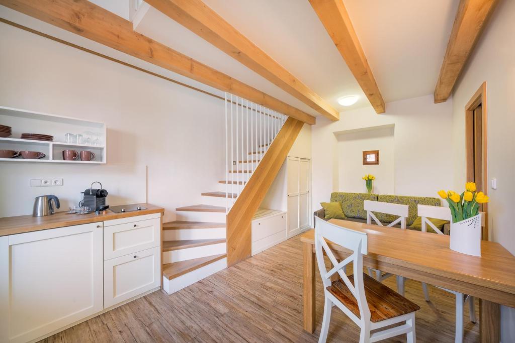 Kitchen, Hotel Bily jednorozec in Trebon