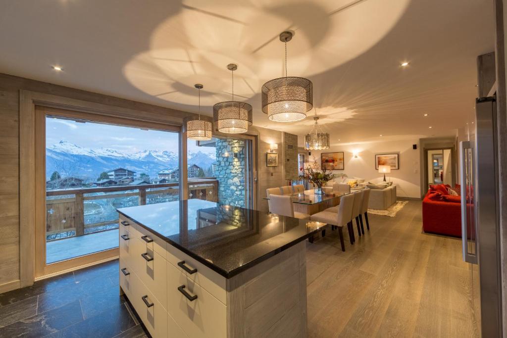 Kitchen, Apartment La Foret 2 - Spa access in Nendaz