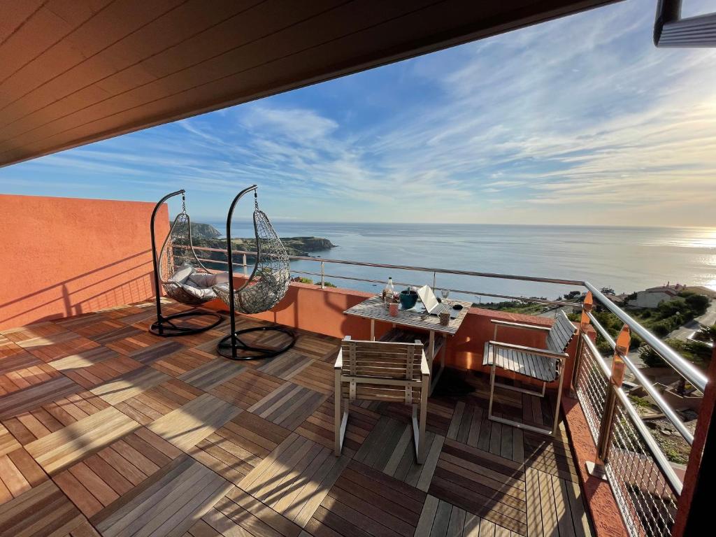 Appartement avec vue exceptionnelle sur mer, Cerbère