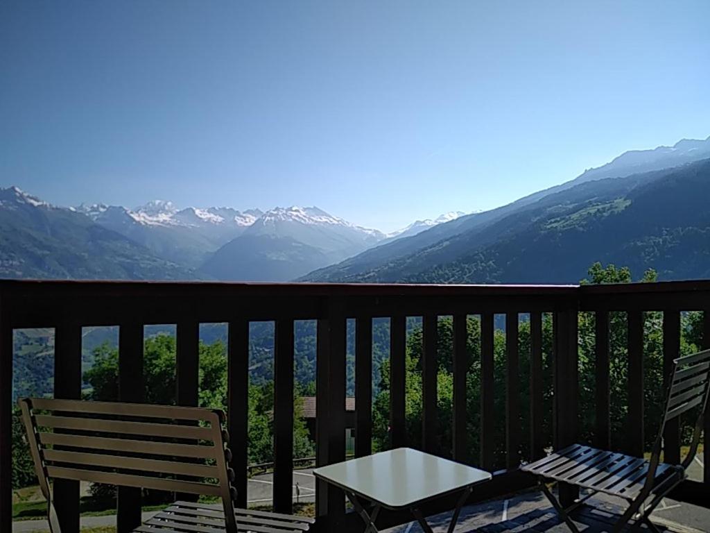 Montchavin La Plagne, pistes 50m, balcon vue Mont Blanc - 1