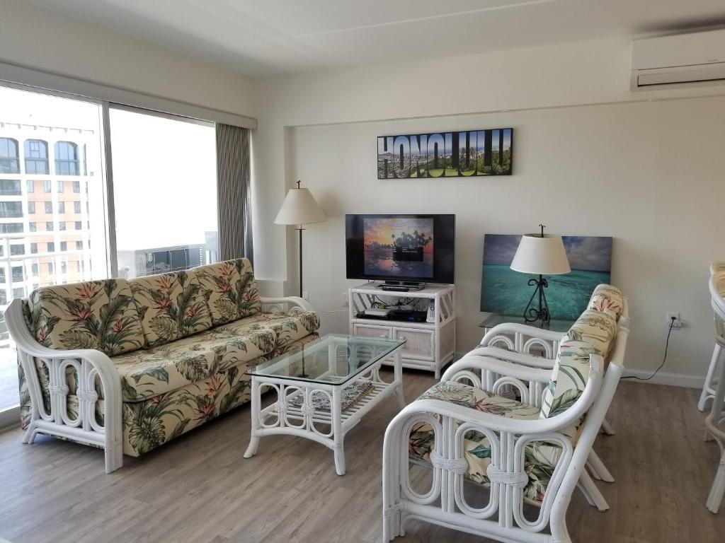 Ilikai Tower One Bedroom Lagoon View Waikiki Condos with Lanai & Free Wifi photo