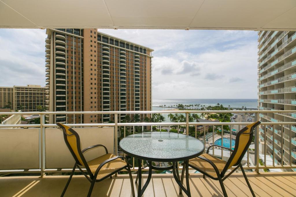 Ilikai Tower One Bedroom Lagoon View Waikiki Condos with Lanai & Free Wifi photo