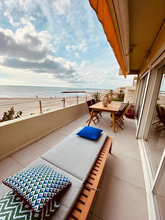 Rose des sables- Appartement familial - terrasse - parking- 1ere ligne Mer Carnon - 2