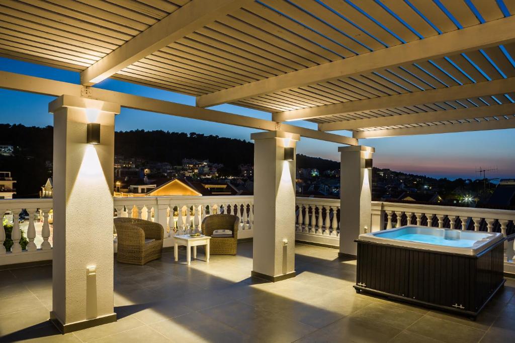 Balcony/terrace, Aenos Hotel in Kefalonia