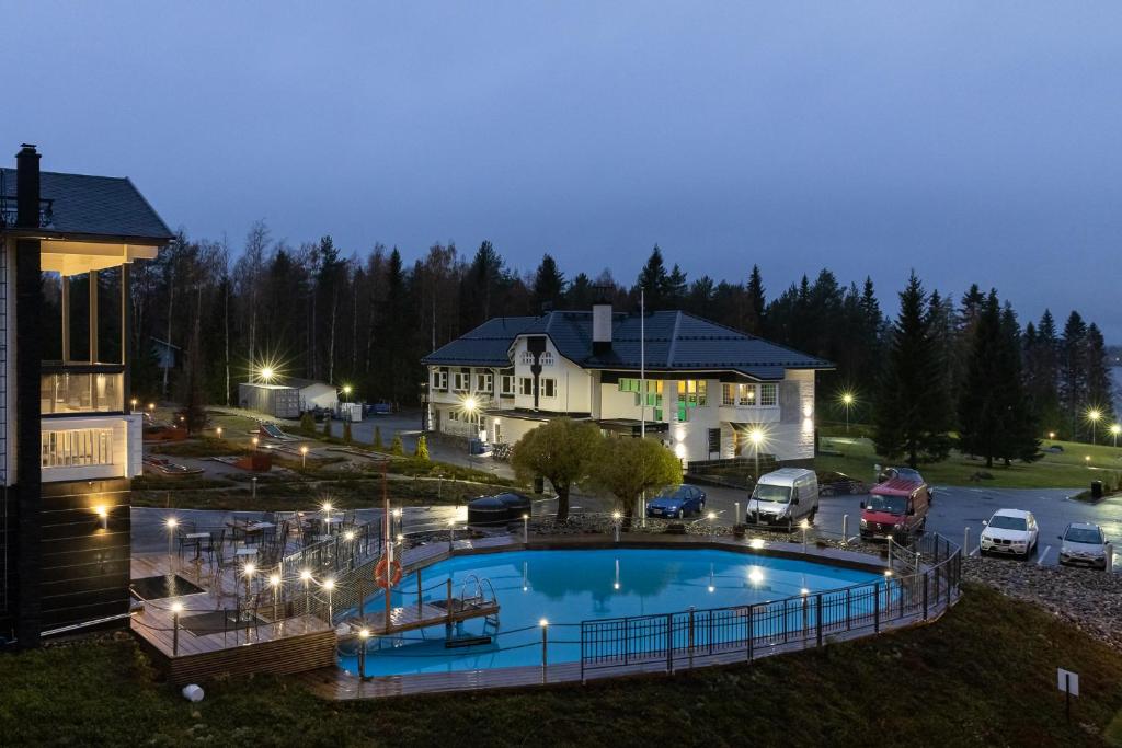 Sauna, Hotel Aateli Lakeside in Sotkamo