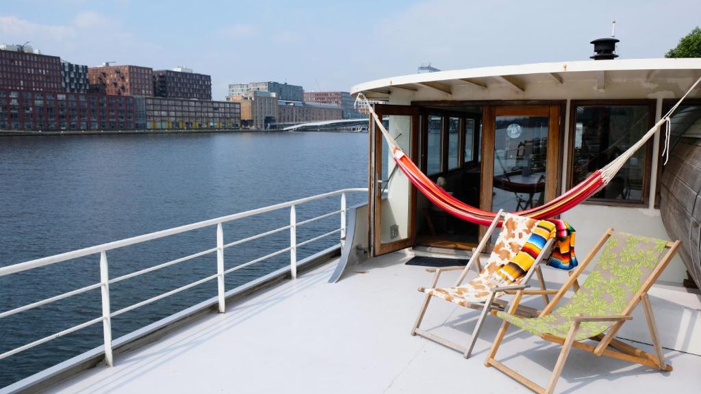 Stunning boat with a view photo