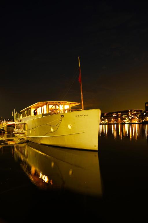Stunning boat with a view photo