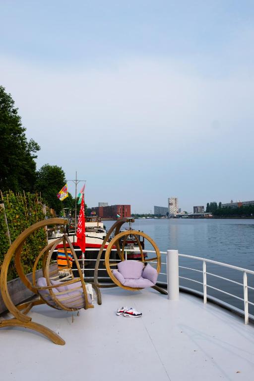 Stunning boat with a view photo