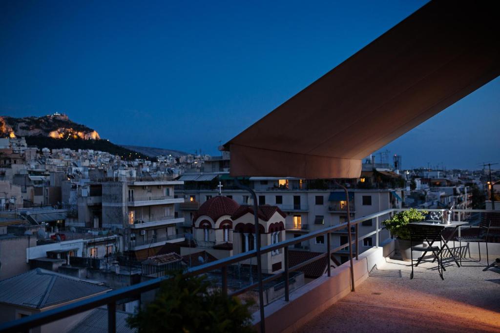 Balcony/terrace, Hotel Areos in Athens