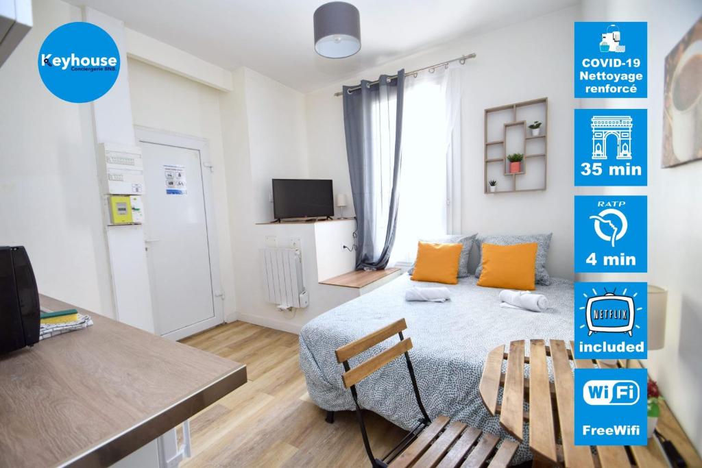 Appart 4 pers Wifi proche Paris et Transports — Hotel in Paris