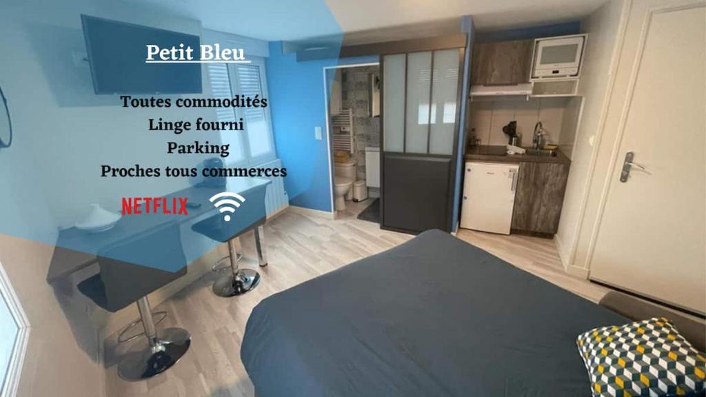 Le Petit Bleu Centre ville - Wifi - Parking