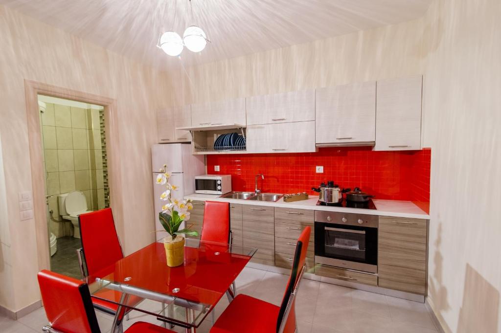 Kitchen, All Saints Villas in Plataria