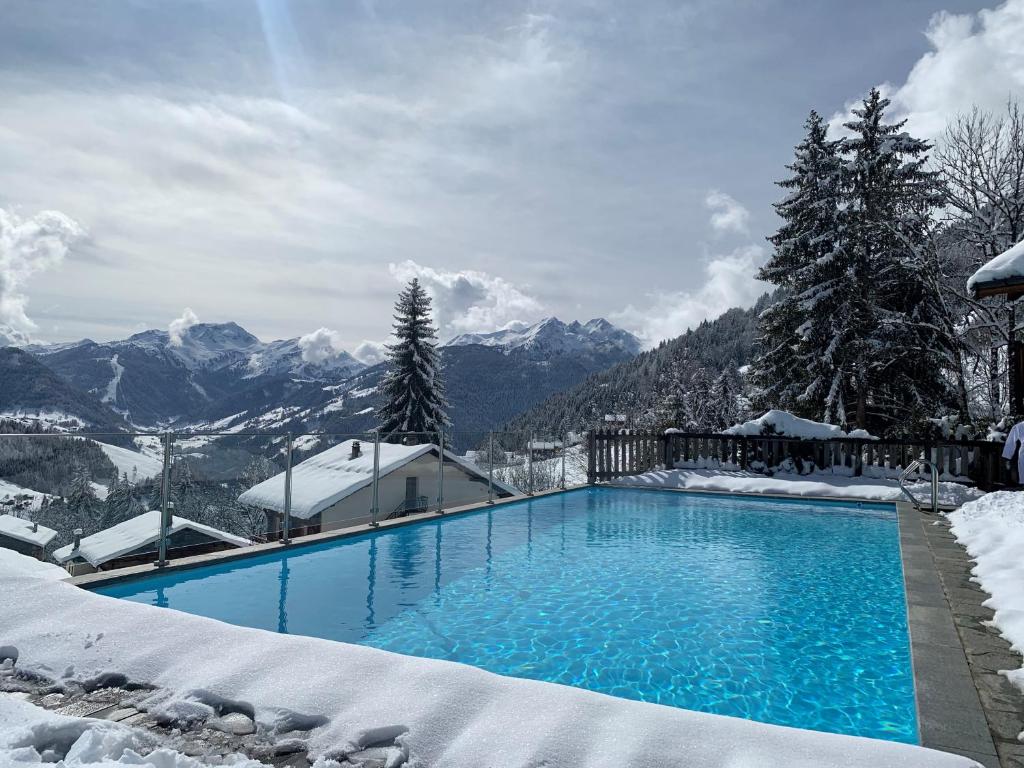 Chalet-Hôtel La Ferme du Chozal, The Originals Relais 眺望