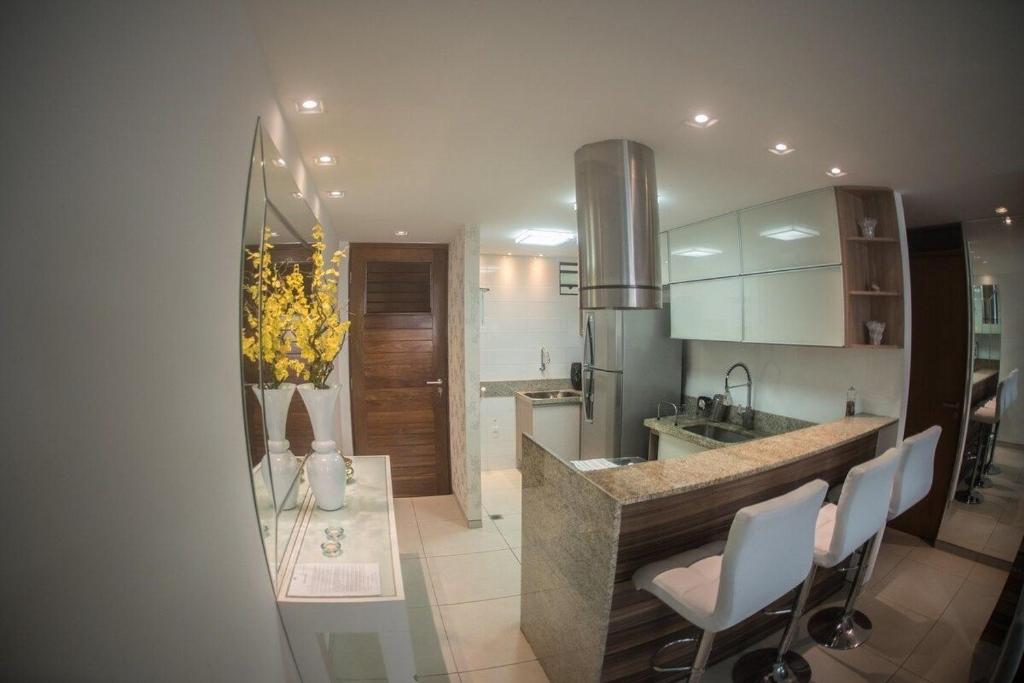 Kitchen, Flat Atlantis Cabo Branco - Alto Padrao - By Jess in Joao Pessoa