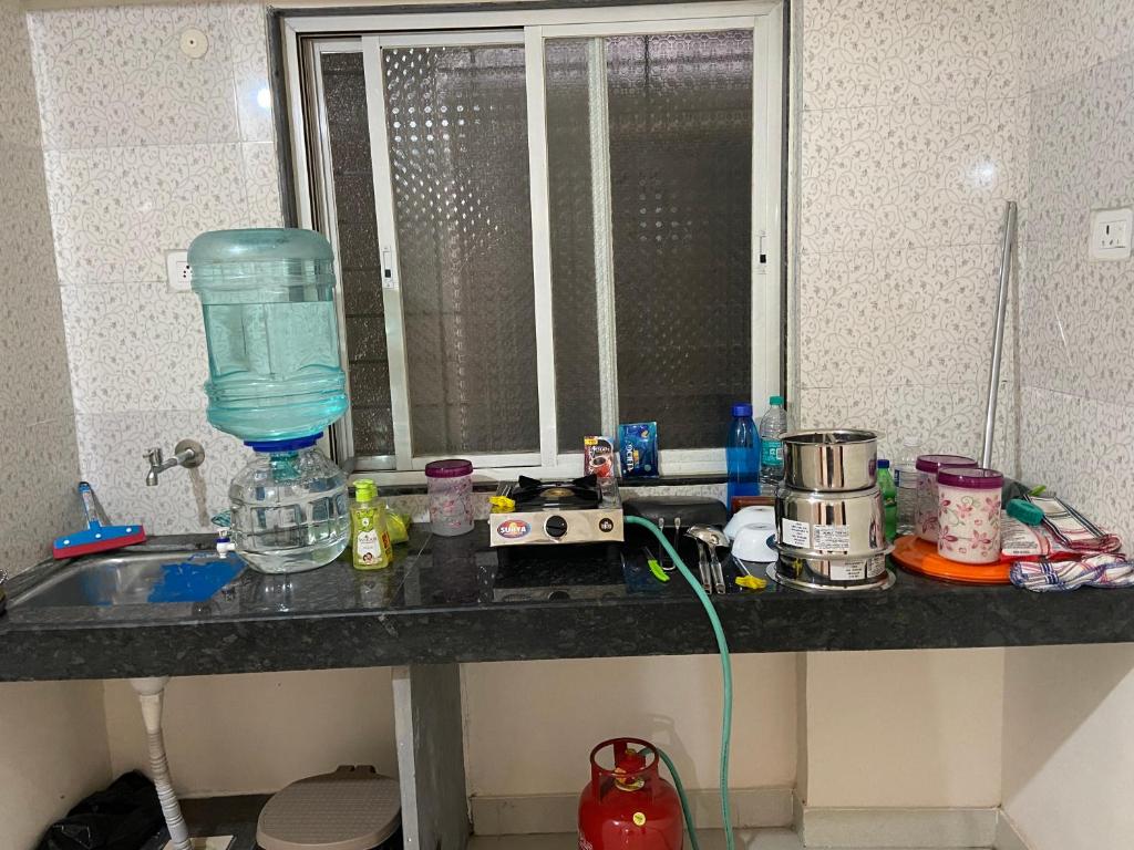 1 BHK flat with Free Wi Fi Kitchen photo