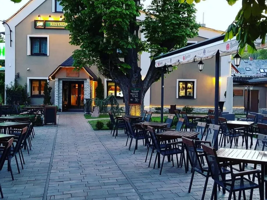 栗子下酒店及餐厅，位于Krupka - Marsov的酒店