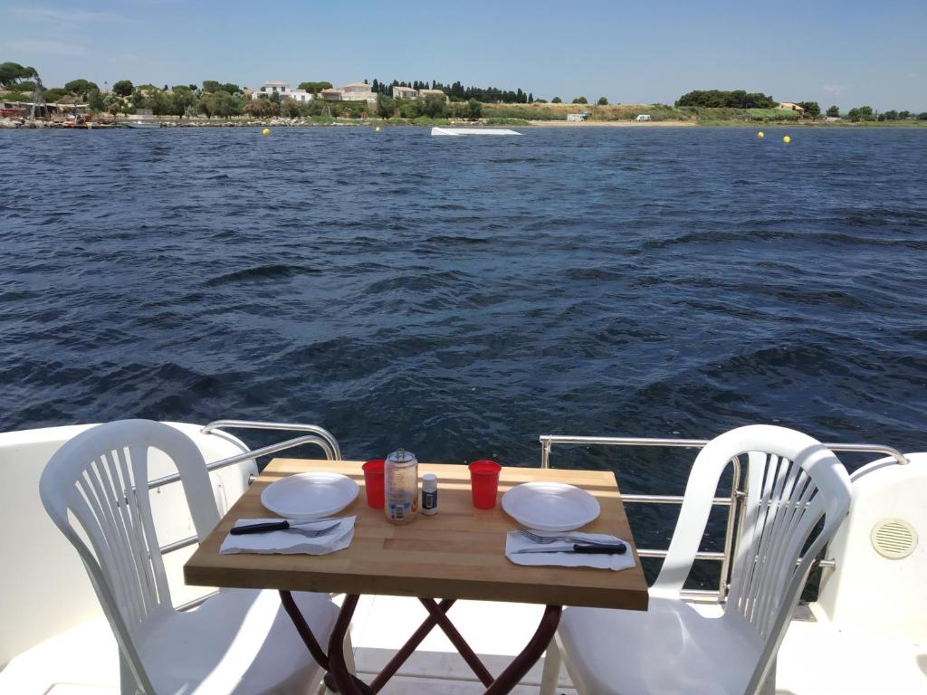 Bateau 6 personnes sans permis terrasse à quai ou Supplément Navigation - 2