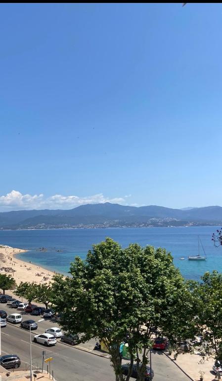 Ajaccio magnifique T2 37m2 centre ville vue mer au bord de la plage Neuf 4 couchages balcon parking privé fermé Clim wifi - 2