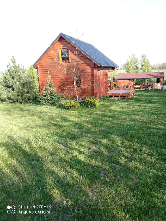Malinowa Przystan domek drewniany z ruska bania photo