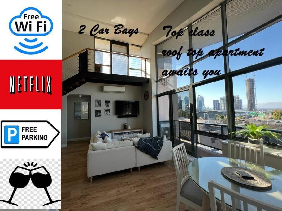 STUNNING! TOP FLOOR ROOF TERRACE 2CAR WIFI WINE — Hotel in Perth